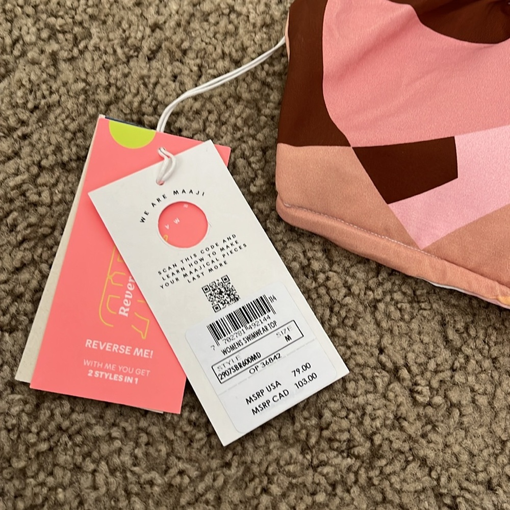 Maaji Cube Nelly Reversible Bikini Top, NWT - Picture 3 of 7